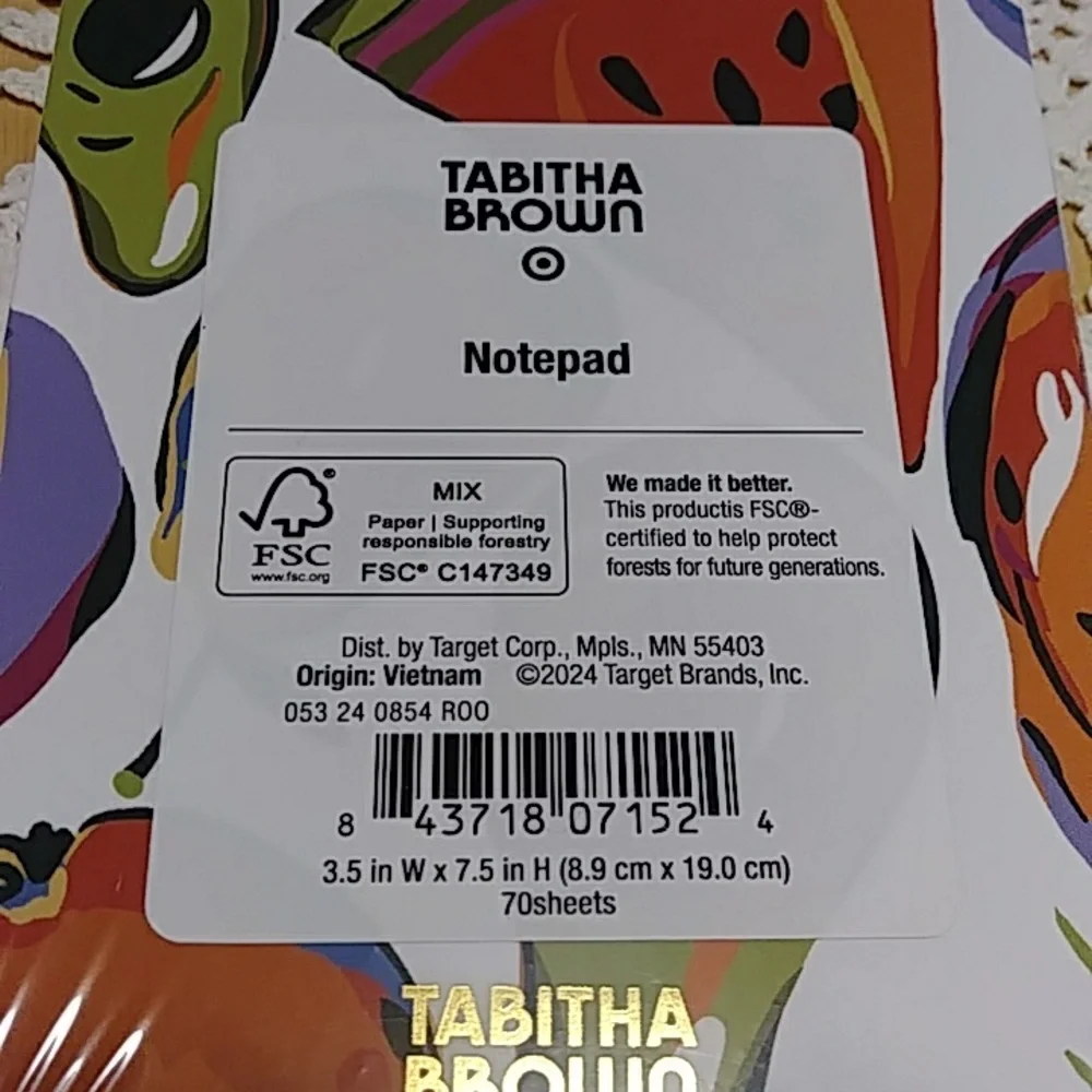 NWT Limited Edition Tabitha Brown Bundle, 140 Sheet List Notepads